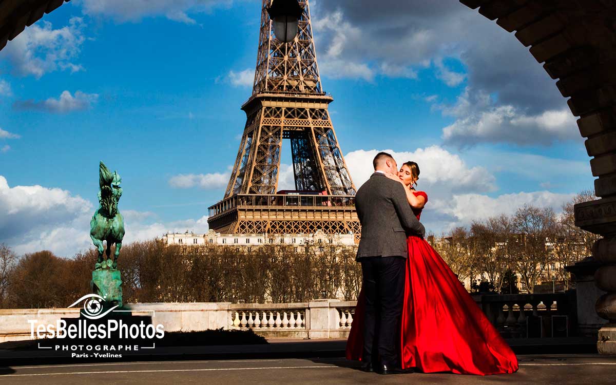 Photographe mariage Paris, shooting couple anniversaire de mariage Paris